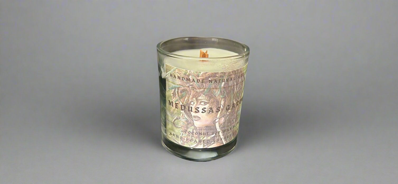 Wood Wick Candle for Men | Aromatherapy Scented Candle - Medussas Garden