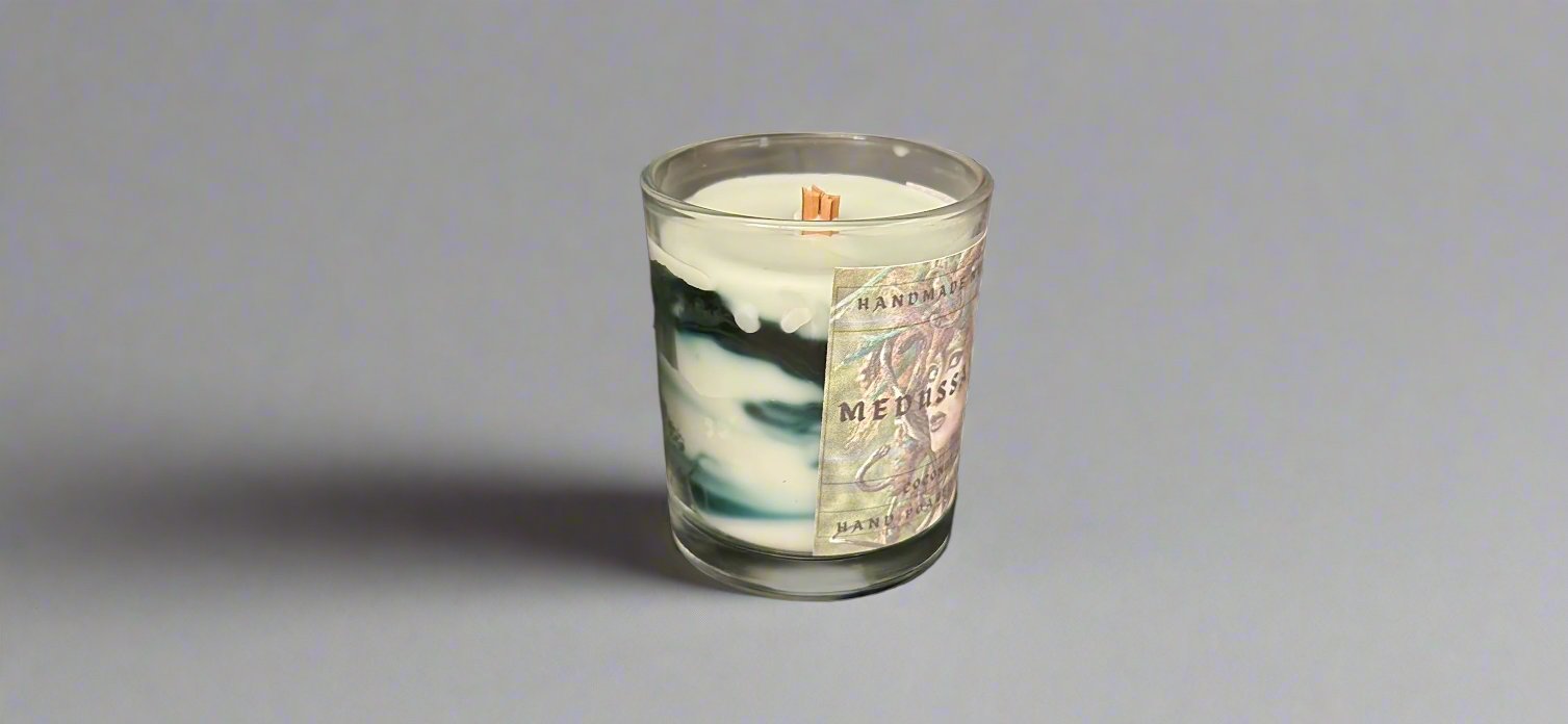 Wood Wick Candle for Men | Aromatherapy Scented Candle - Medussas Garden