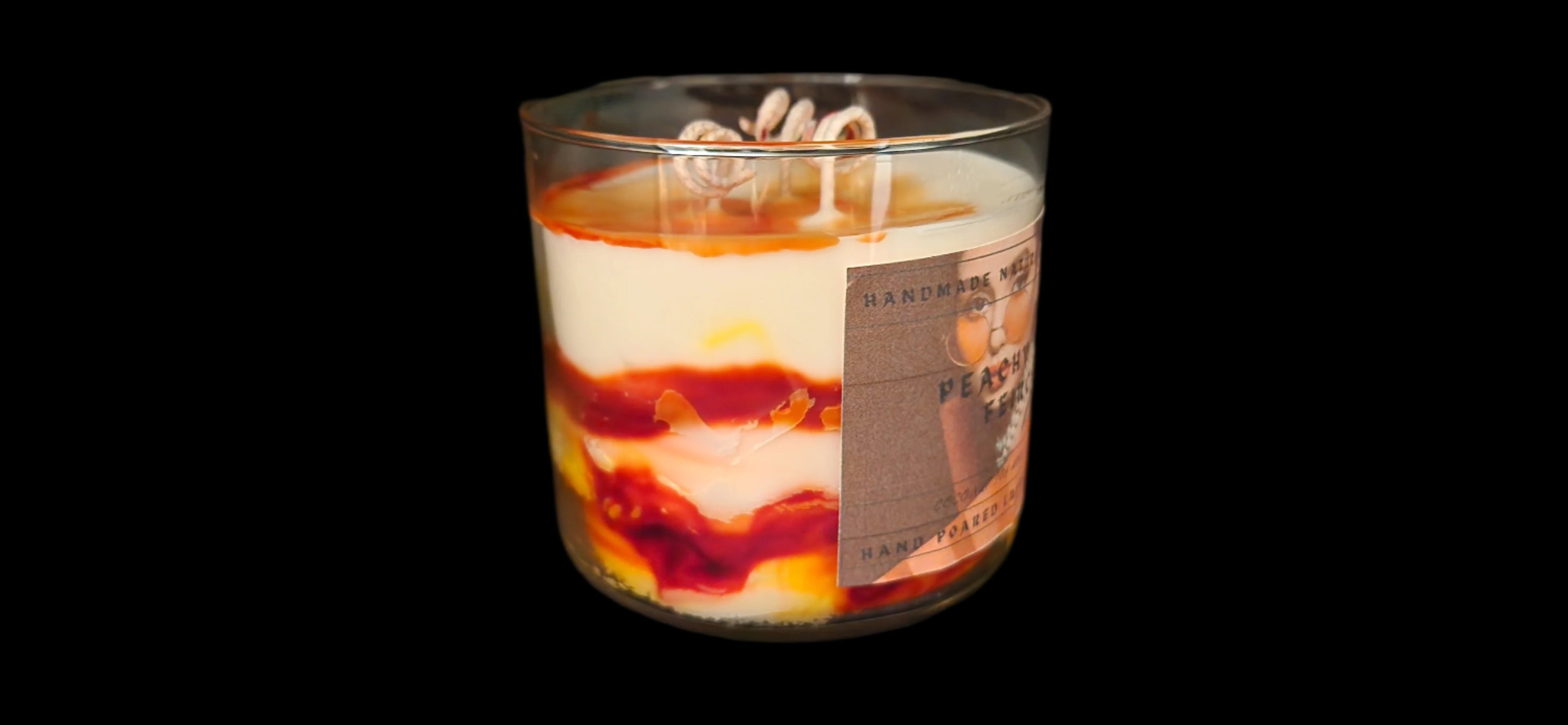 Peachy & Fierce 3-Wick Candle | 16 oz | Juicy Peach Scent | HNA Candle Boutique