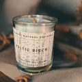 Candle for him gift cabin vibes gift rustic gift for boyfreind gift for dad wood wick candle Baltic birch 6 oz crakling wood wick candle