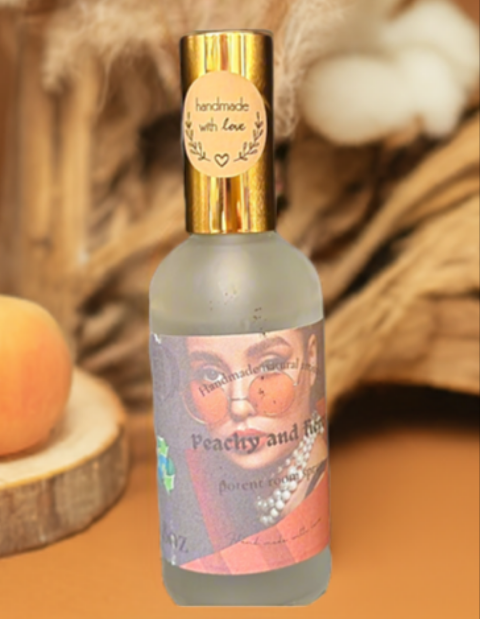 Peachy & Fierce Room Spray | 3.8 oz | Juicy Peach Home Fragrance | HNA Candle Boutique