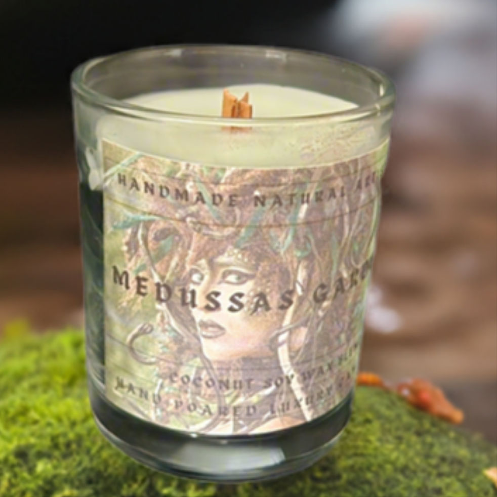 Wood Wick Candle for Men | Aromatherapy Scented Candle - Medussas Garden