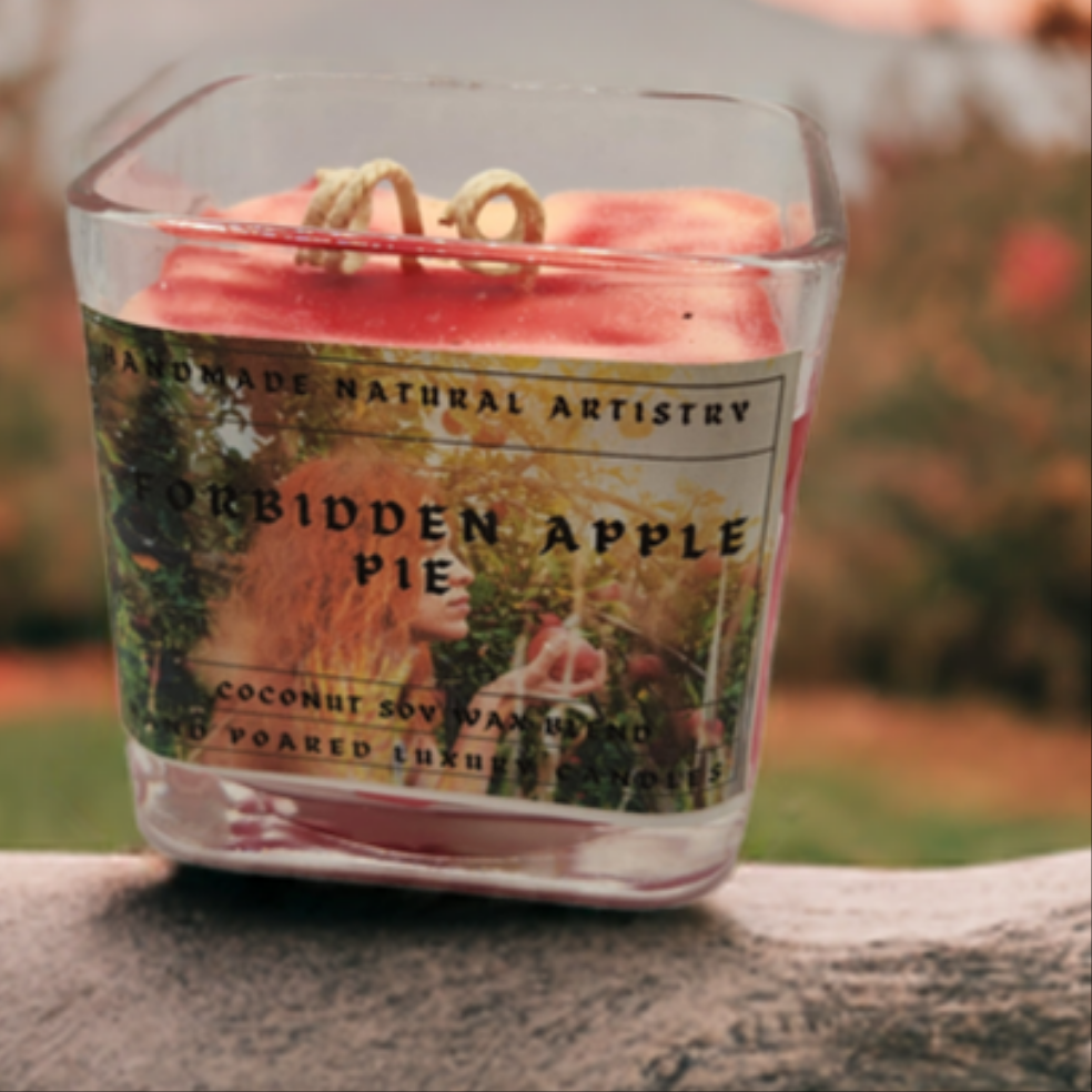 Bakery Candle apple pie 2 wick candle for wife southern vibes candle bakery scented candle  Forbidden apple pie 11 lux cube candle
