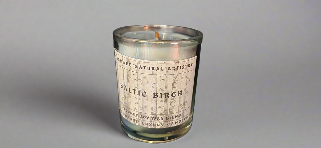 Candle for him gift cabin vibes gift rustic gift for boyfreind gift for dad wood wick candle Baltic birch 6 oz crakling wood wick candle