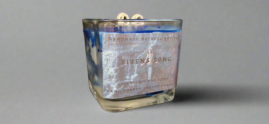 Siren's Song Cube Candle | 11 oz | Clean Aquatic Scent | HNA Candle Boutique