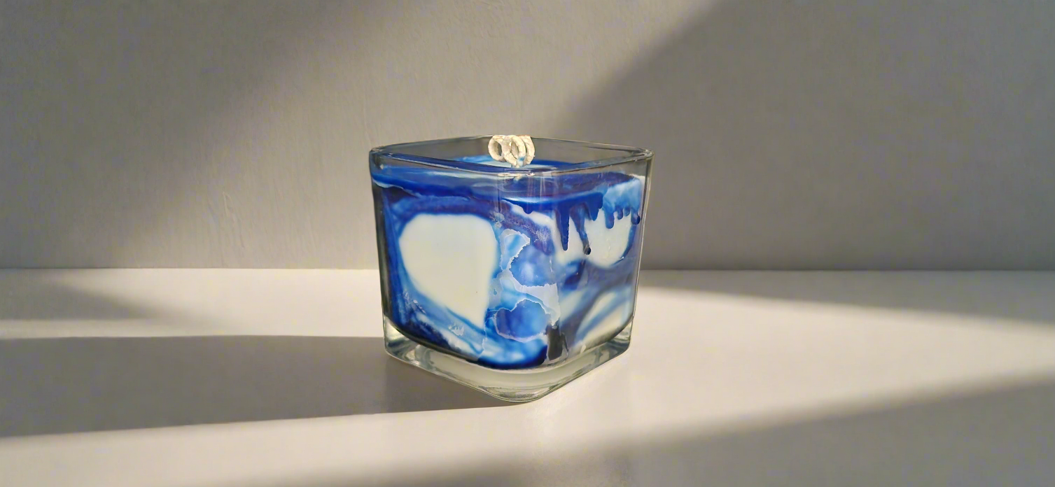 Siren's Song Cube Candle | 11 oz | Clean Aquatic Scent | HNA Candle Boutique