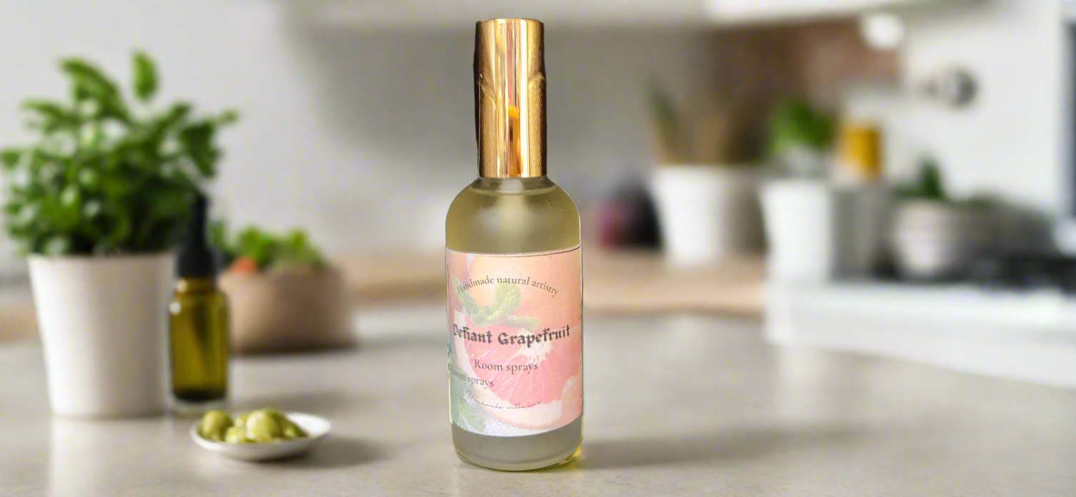 Defiant Grapefruit Room Spray | 3.8 oz | Bright Citrus Home Fragrance | HNA Candle Boutique