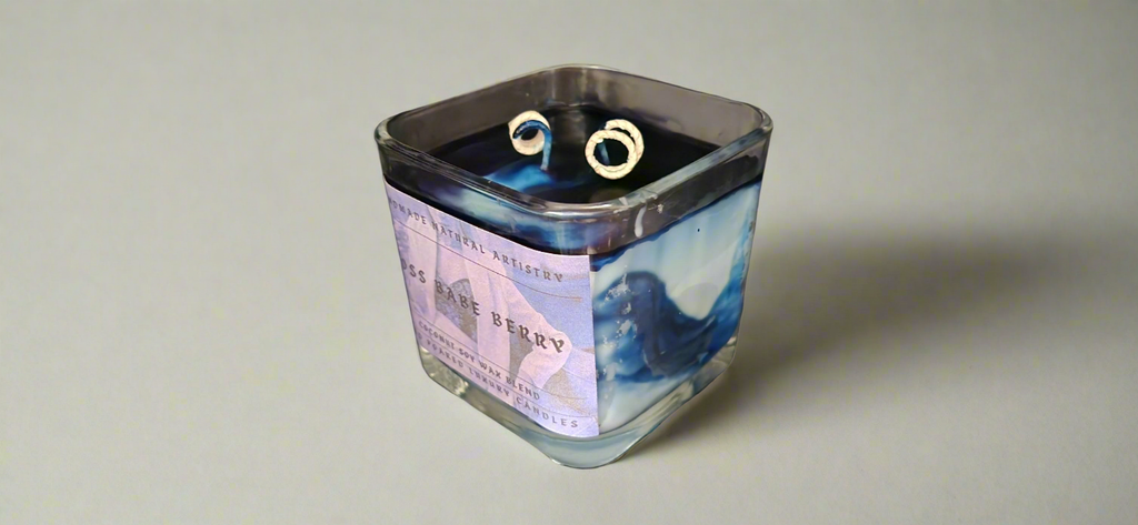 Boss Babe Berry Cube Candle | 11 oz | Blueberry & Lemon Scent | HNA Candle Boutique