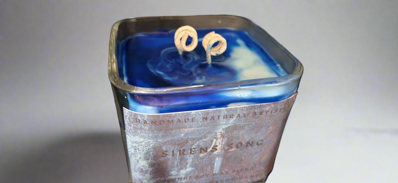 Siren's Song Cube Candle | 11 oz | Clean Aquatic Scent | HNA Candle Boutique