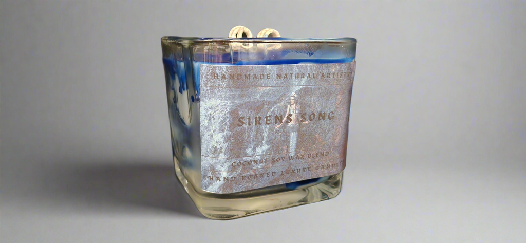 Siren's Song Cube Candle | 11 oz | Clean Aquatic Scent | HNA Candle Boutique