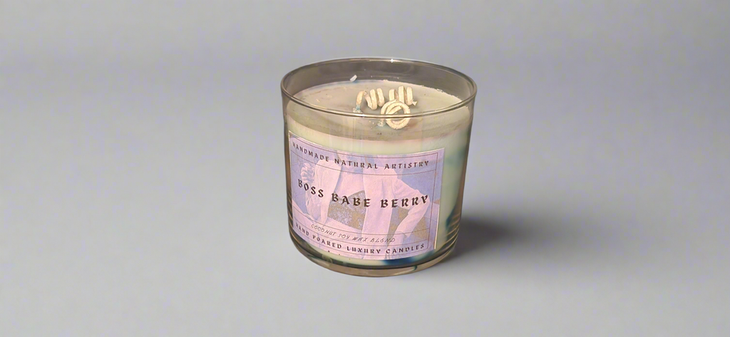 Boss Babe Berry 3-Wick Candle | 16 oz | Blueberry & Lemon Scent | HNA Candle Boutique