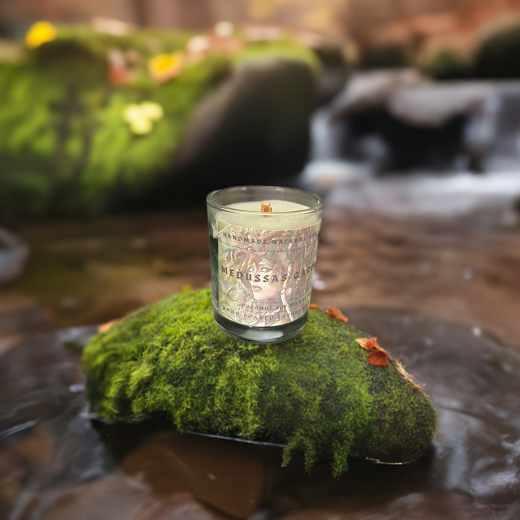 Wood Wick Candle for Men | Aromatherapy Scented Candle - Medussas Garden