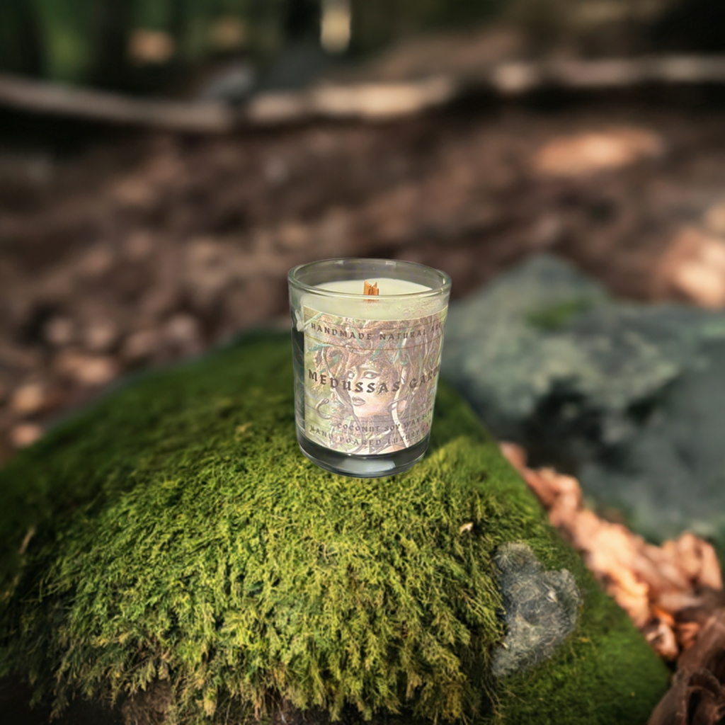 Wood Wick Candle for Men | Aromatherapy Scented Candle - Medussas Garden