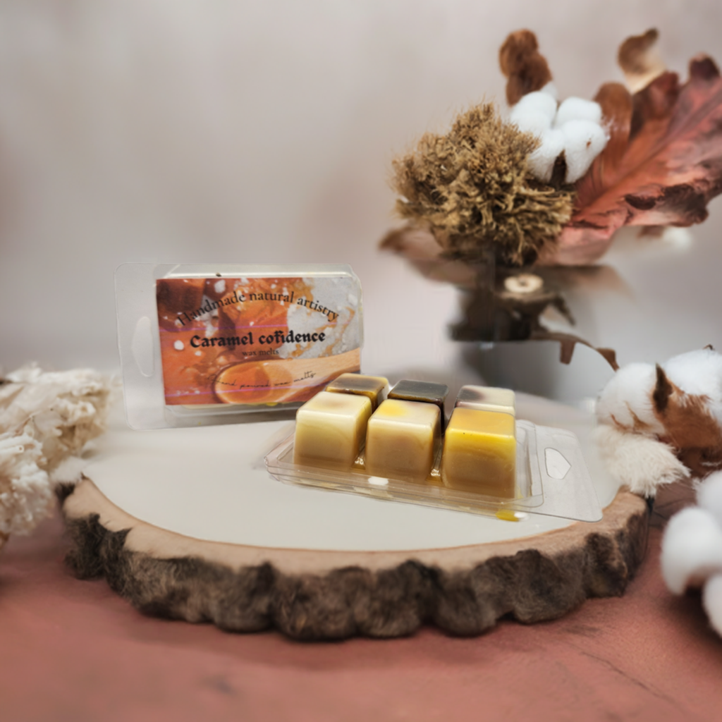 Caramel Confidence Wax Melt | 2.5 oz | Butterscotch & Bourbon Scent | HNA Candle Boutique