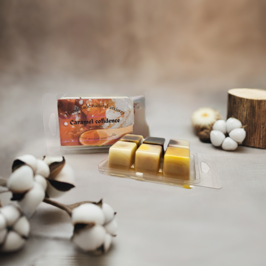 Caramel Confidence Wax Melt | 2.5 oz | Butterscotch & Bourbon Scent | HNA Candle Boutique