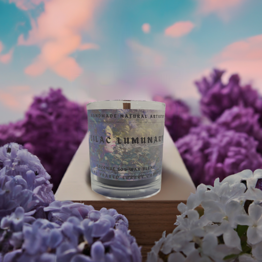 lilac scented candle 6 oz Lilac Luminary Candle - Dreamy Vibe Candle