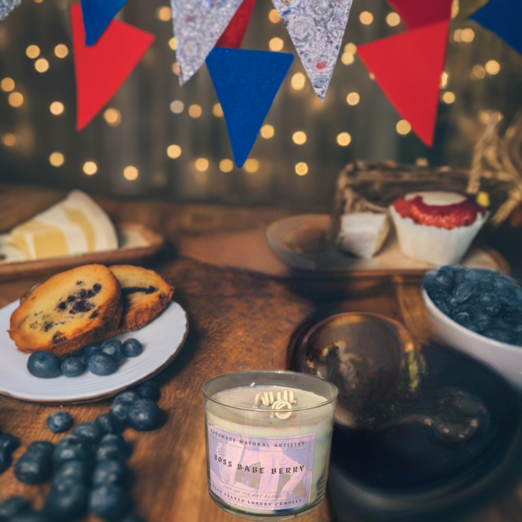 Boss Babe Berry 3-Wick Candle | 16 oz | Blueberry & Lemon Scent | HNA Candle Boutique