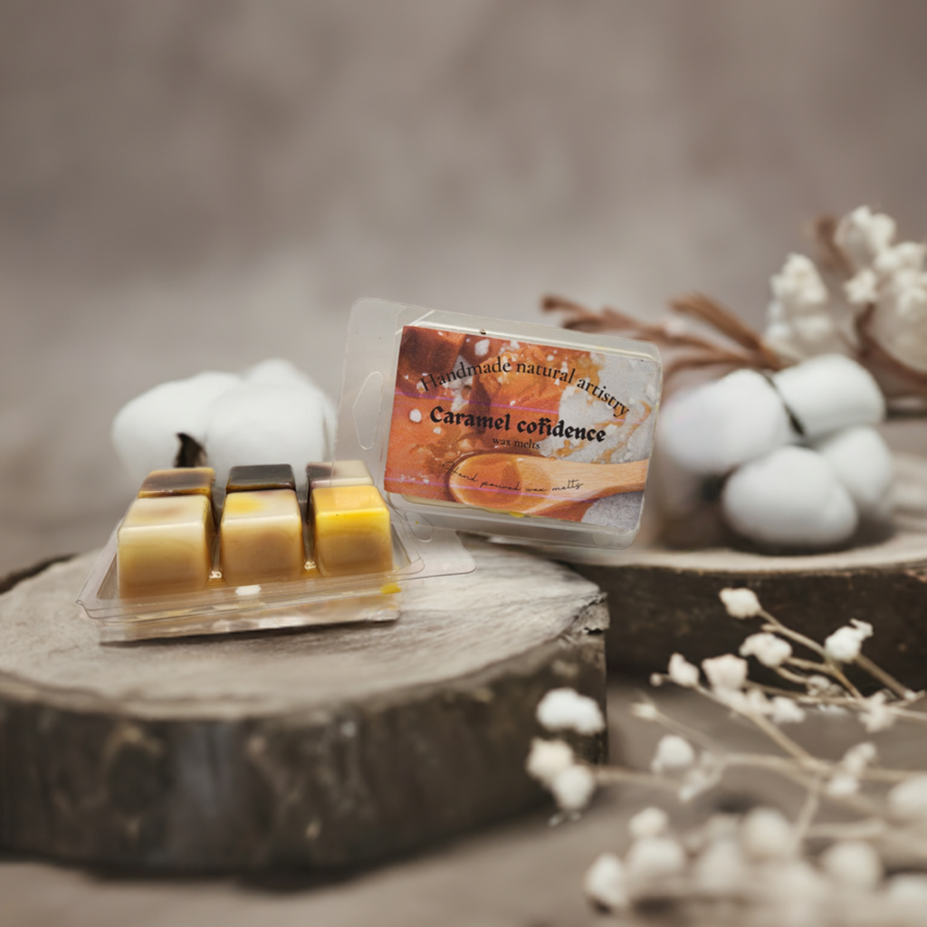 Caramel Confidence Wax Melt | 2.5 oz | Butterscotch & Bourbon Scent | HNA Candle Boutique