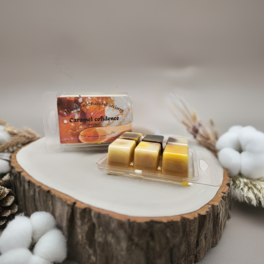 Caramel Confidence Wax Melt | 2.5 oz | Butterscotch & Bourbon Scent | HNA Candle Boutique