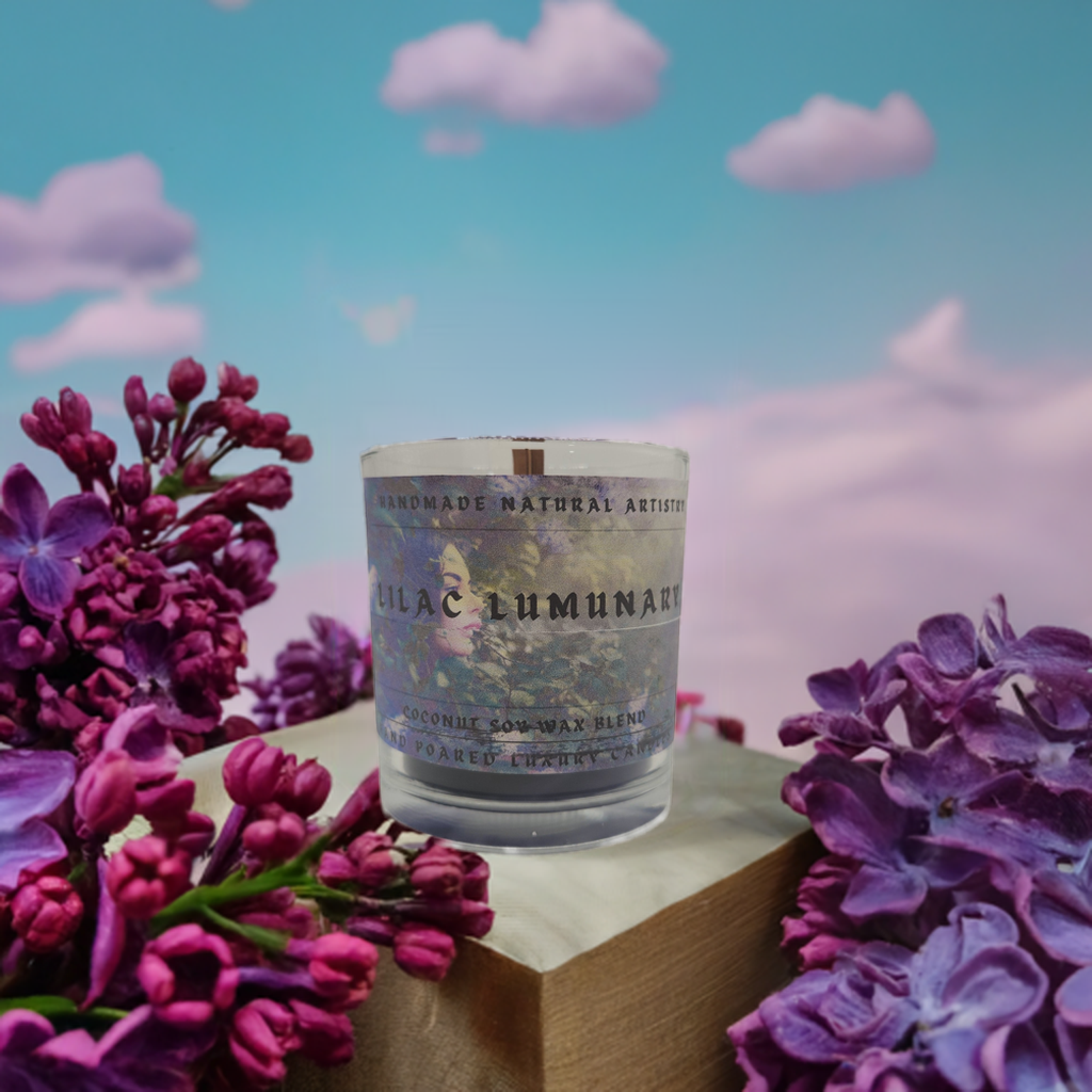 lilac scented candle 6 oz Lilac Luminary Candle - Dreamy Vibe Candle