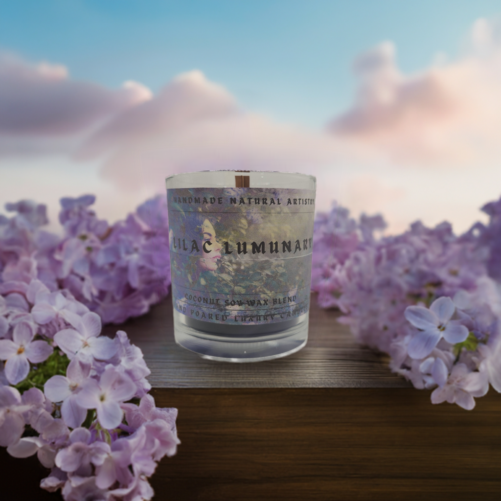 lilac scented candle 6 oz Lilac Luminary Candle - Dreamy Vibe Candle