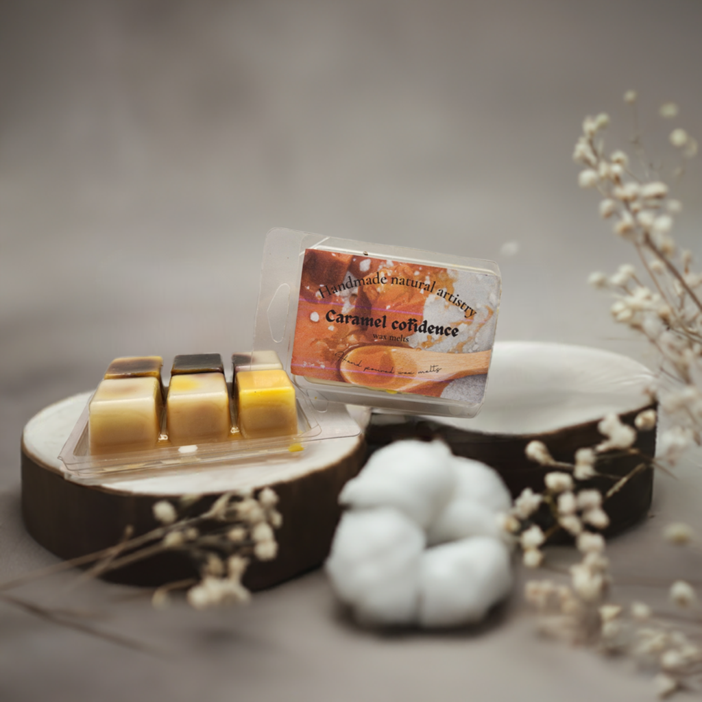 Caramel Confidence Wax Melt | 2.5 oz | Butterscotch & Bourbon Scent | HNA Candle Boutique