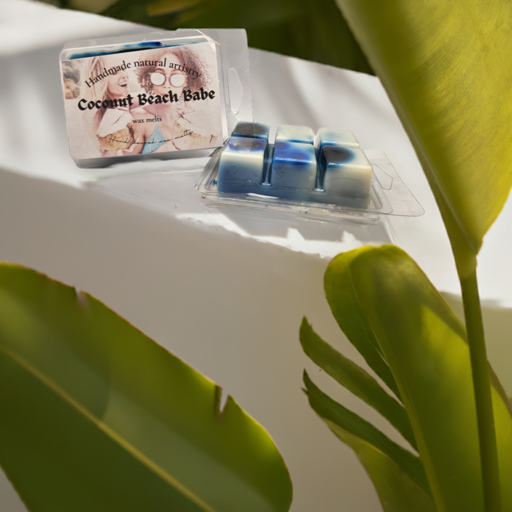 Coconut Beach Babe Wax Melt | 2.5 oz | Tropical Coconut & Mango Scent | HNA Candle Boutique