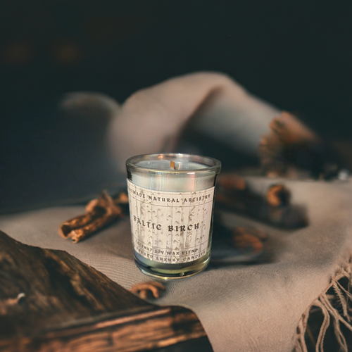 Baltic Birch Wood Wick Candle | 6 oz | Earthy Wood Scent | HNA Candle Boutique