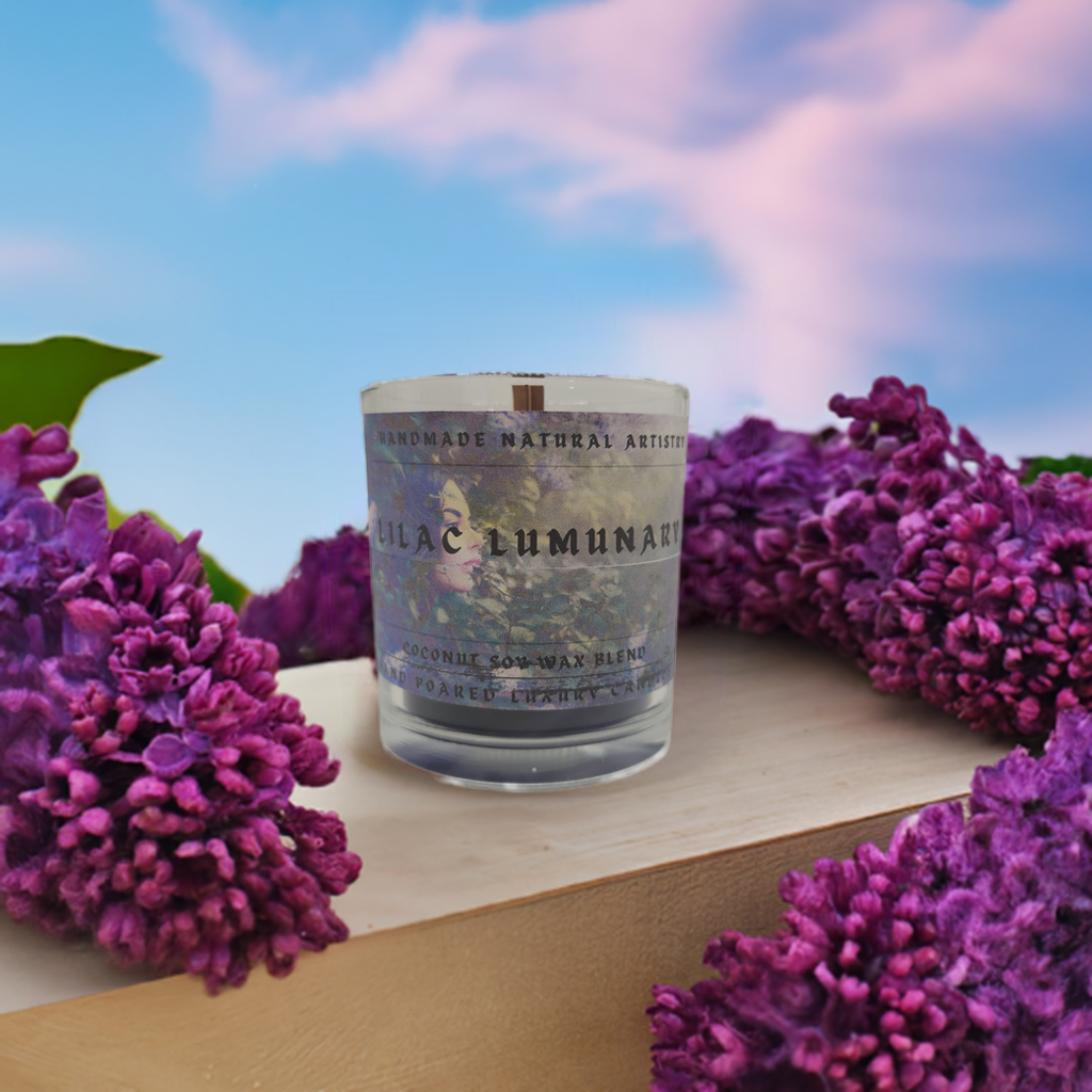 lilac scented candle 6 oz Lilac Luminary Candle - Dreamy Vibe Candle