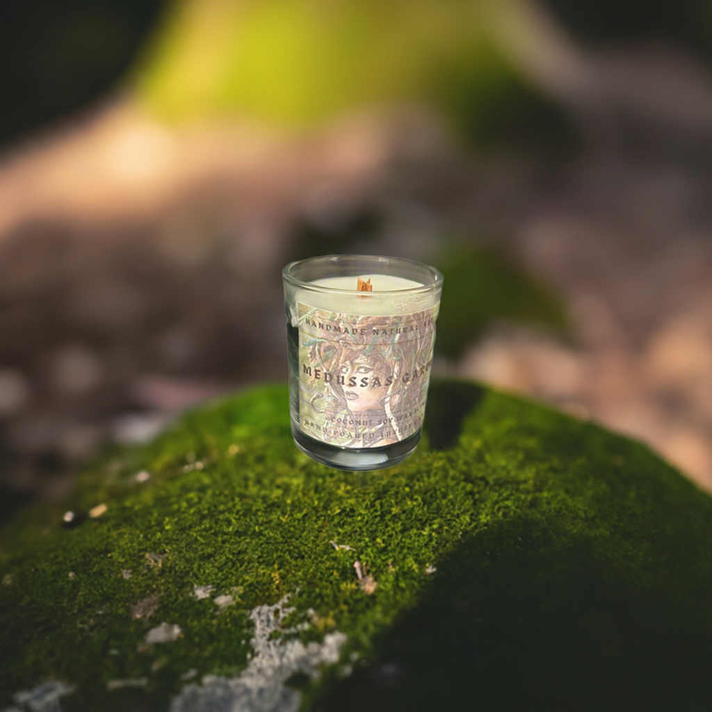 Wood Wick Candle for Men | Aromatherapy Scented Candle - Medussas Garden