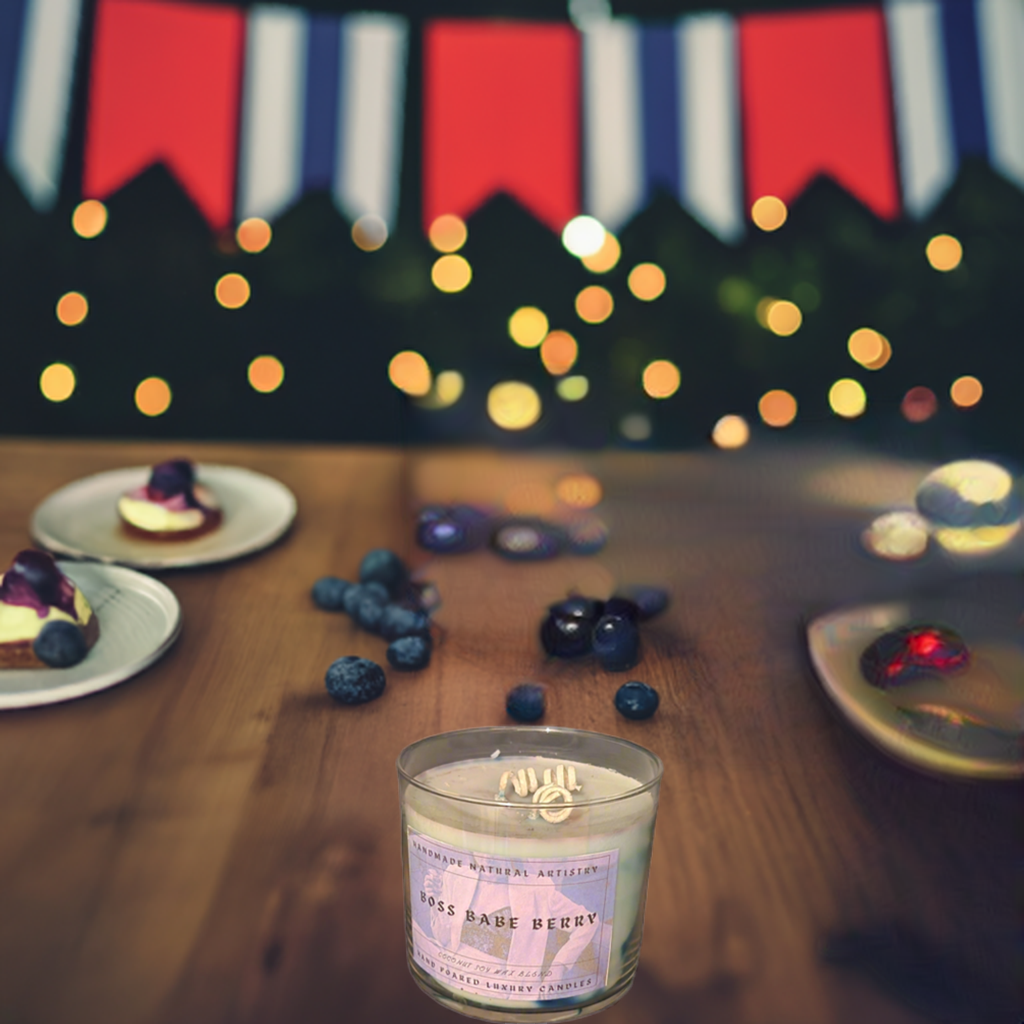 Boss Babe Berry 3-Wick Candle | 16 oz | Blueberry & Lemon Scent | HNA Candle Boutique
