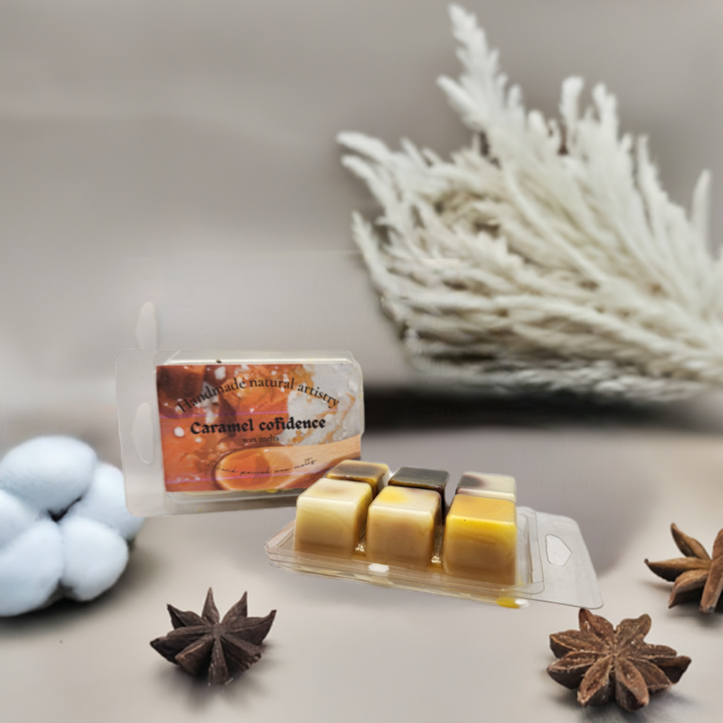 Caramel Confidence Wax Melt | 2.5 oz | Butterscotch & Bourbon Scent | HNA Candle Boutique