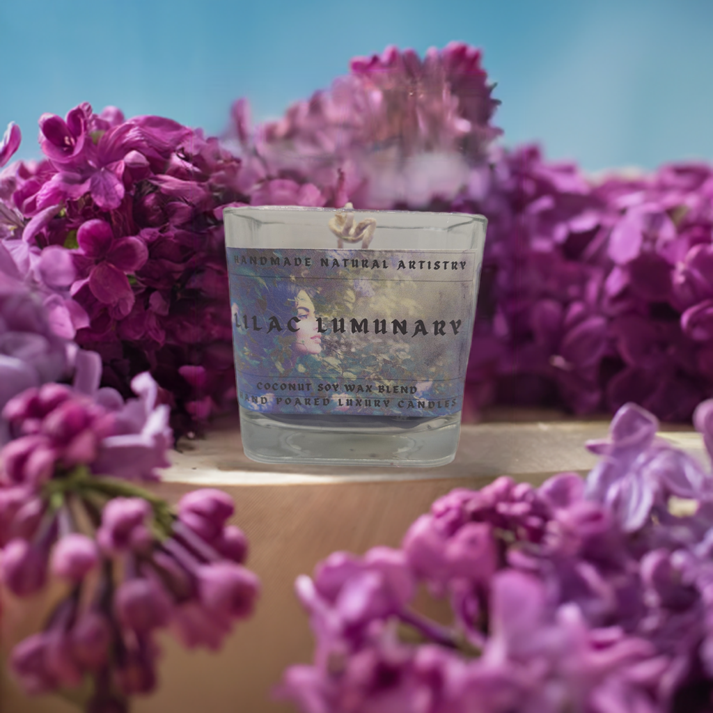 Lilac Scented Candle - Aromatherapy Gift for Mom & Girlfriend