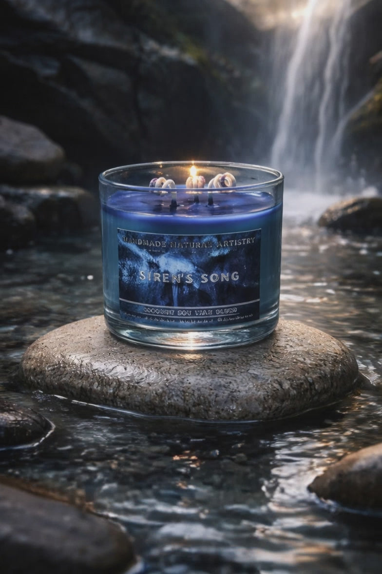 Siren's Song 3-Wick Candle | 16 oz | Clean Aquatic Scent | HNA Candle Boutique