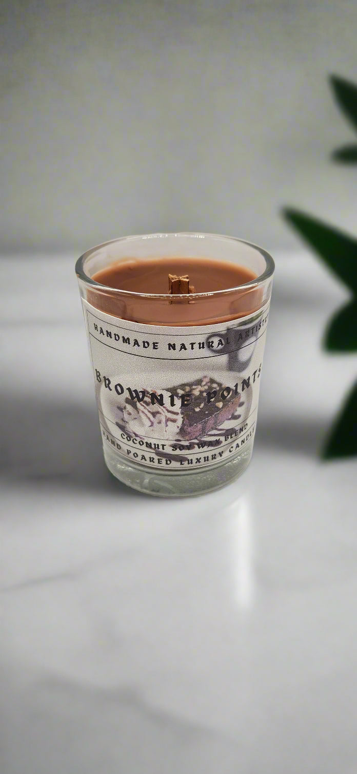 Brownie Points Wood Wick Candle | 6 oz | Bakery Scented | HNA Candle Boutique