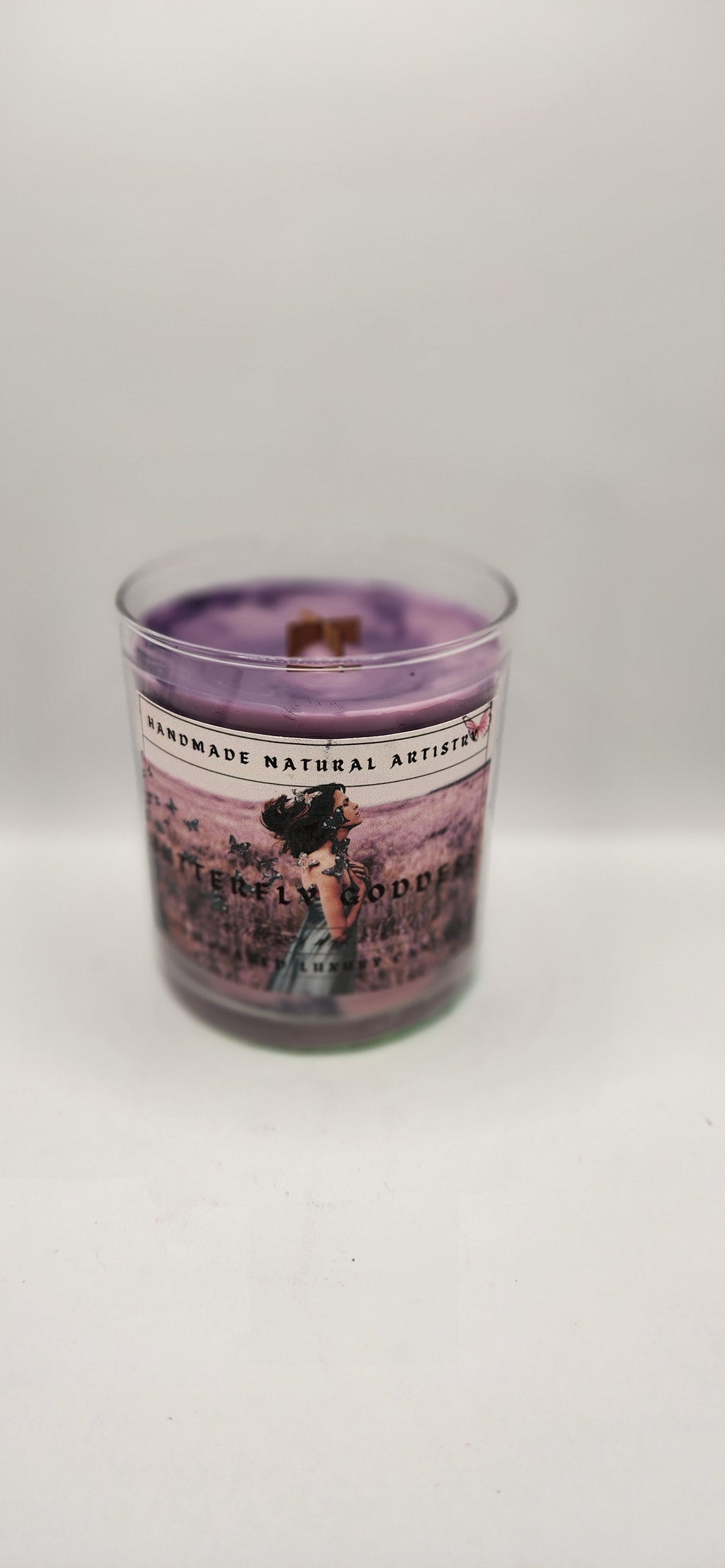 Pink Sugar & Pomegranate Wood Wick Candle | 10 oz | Butterfly Goddess
