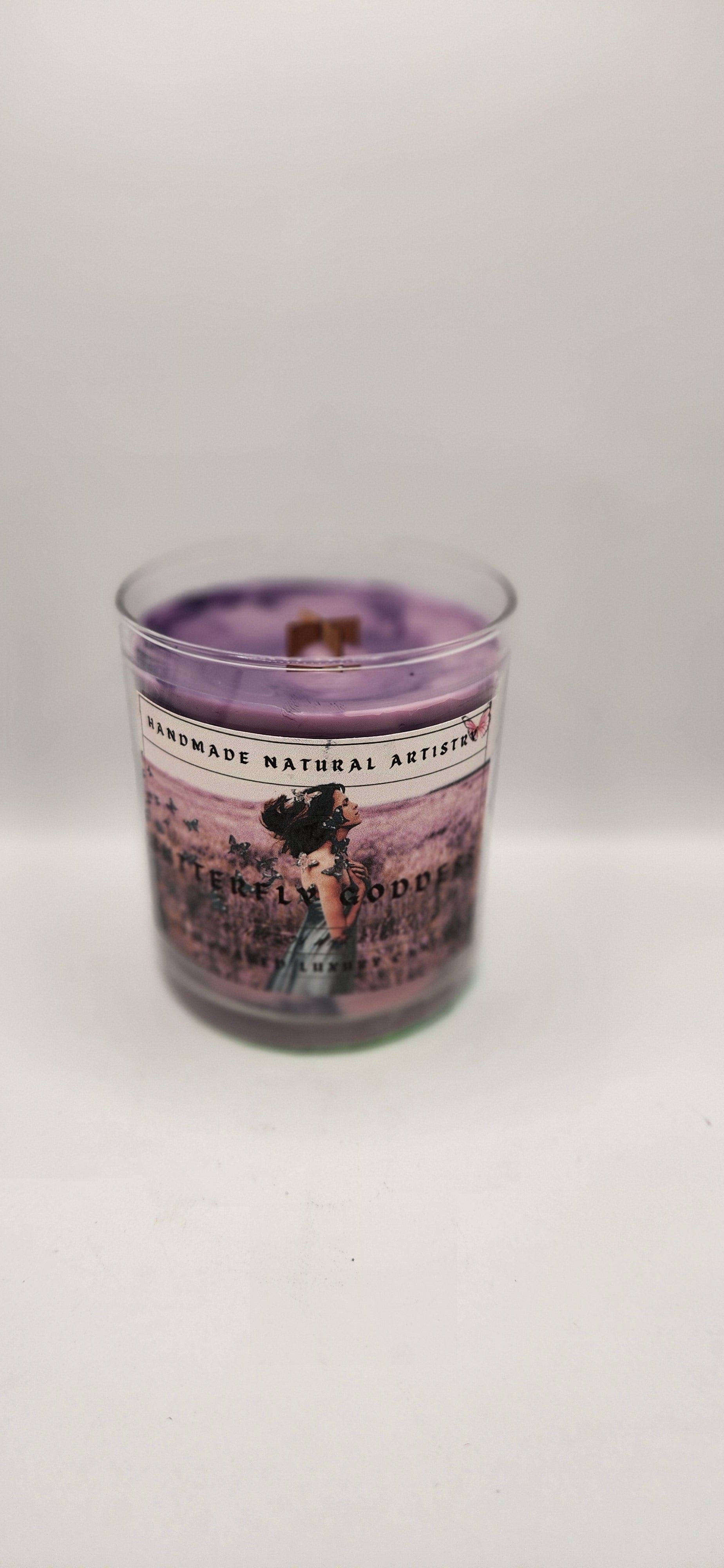 Pink Sugar & Pomegranate Wood Wick Candle | 10 oz | Butterfly Goddess