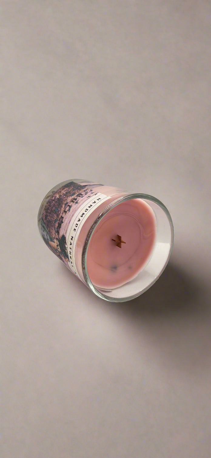 Pink Sugar & Pomegranate Wood Wick Candle | 6 oz | Butterfly Goddess
