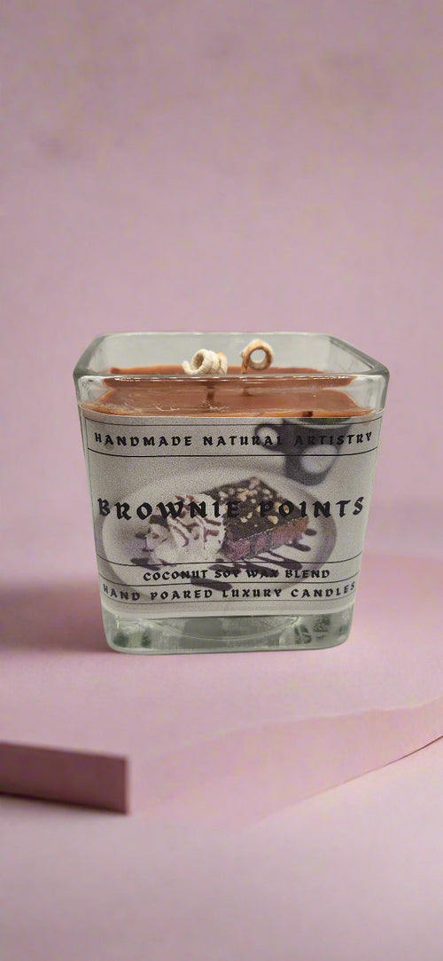 Brownie Points 11 oz Cube Candle - Bakery scented candle