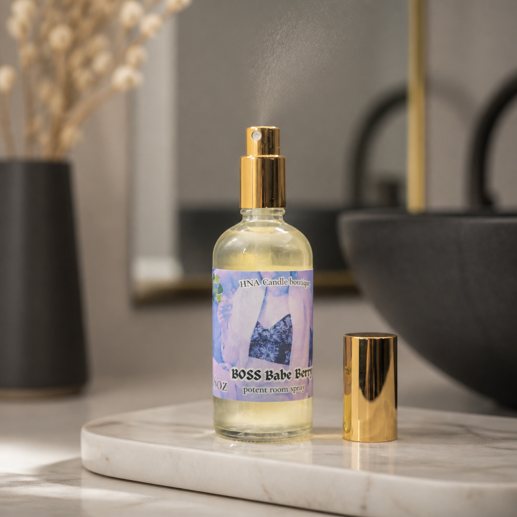 Boss Babe Berry Room Spray | 3.8 oz | Blueberry Cheesecake Home Fragrance | HNA Candle Boutique