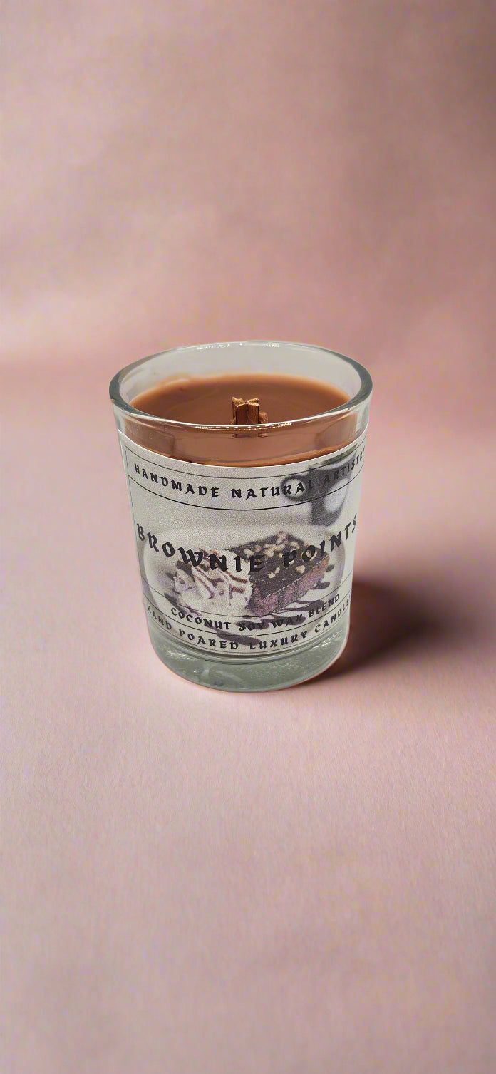 Brownie Points Wood Wick Candle | 6 oz | Bakery Scented | HNA Candle Boutique