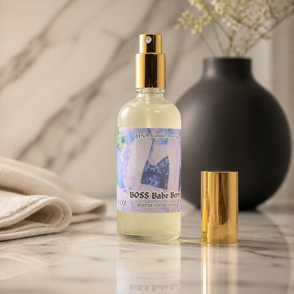 Boss Babe Berry Room Spray | 3.8 oz | Blueberry Cheesecake Home Fragrance | HNA Candle Boutique