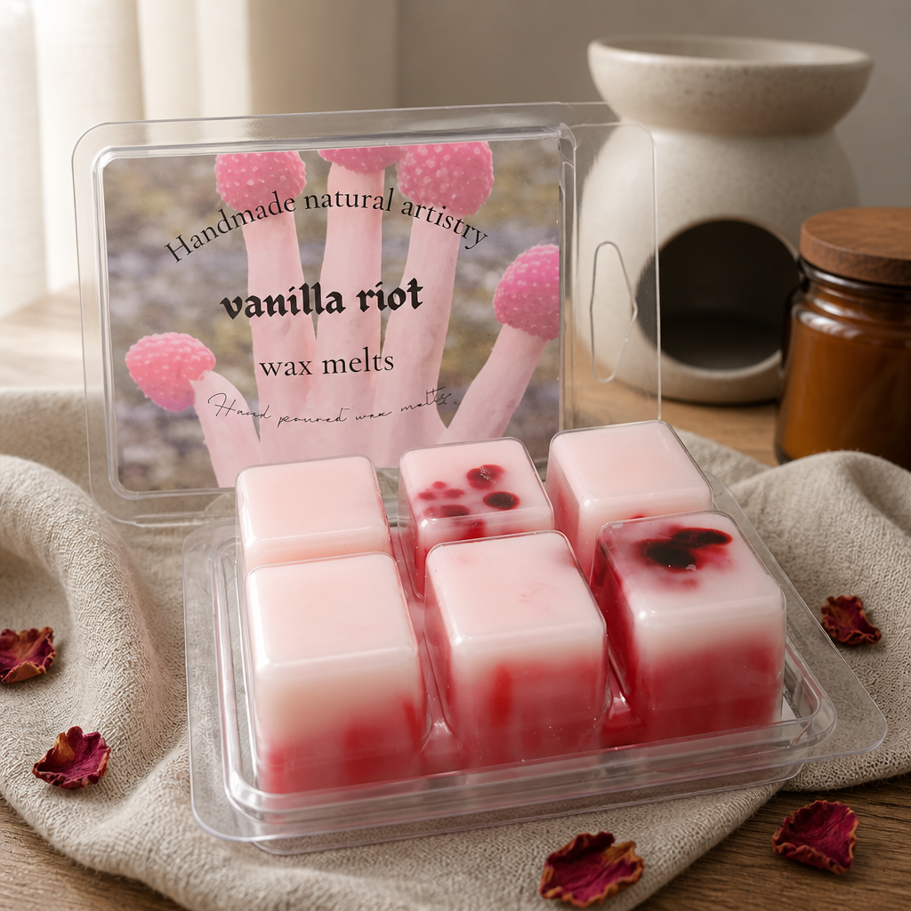 Vanilla Riot Wax Melt | Vanilla & Raspberry Fragrance | HNA Candle Boutique