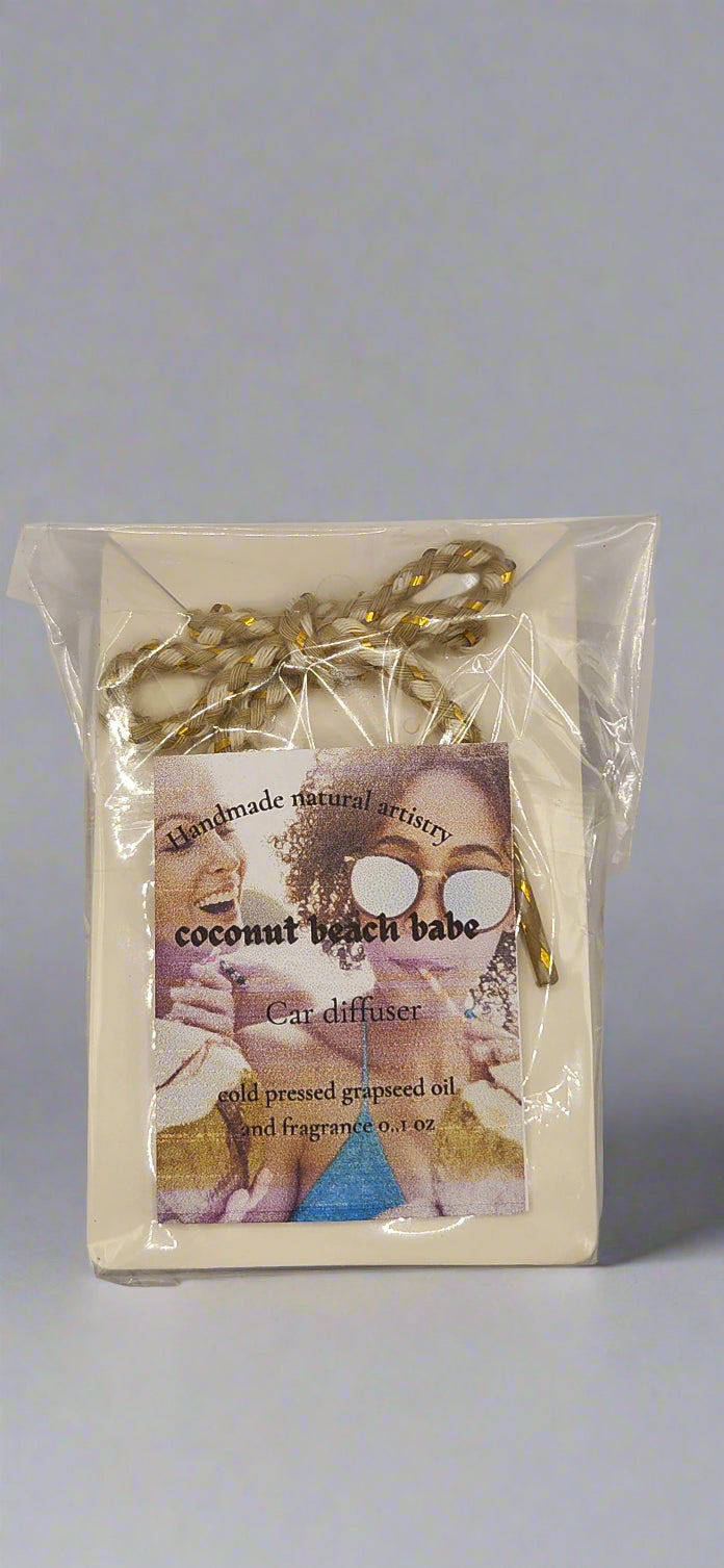 Coconut Beach Babe Car Diffuser | Tropical Scent on the Go | HNA Candle Boutique