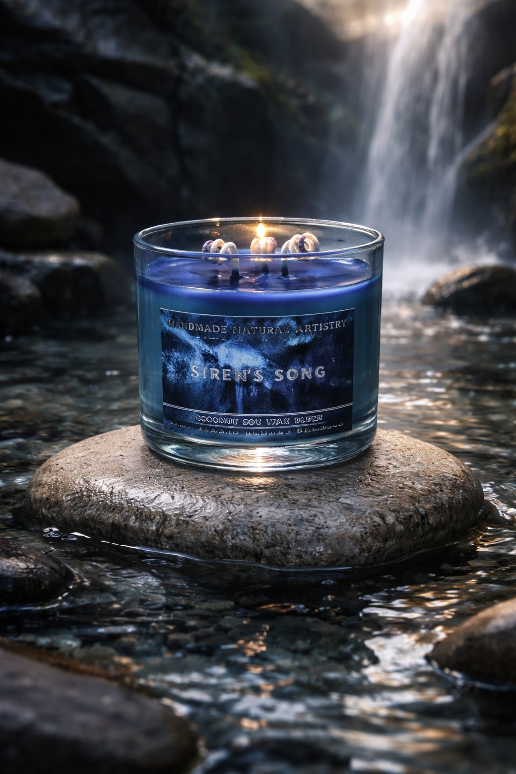Siren's Song 3-Wick Candle | 16 oz | Clean Aquatic Scent | HNA Candle Boutique