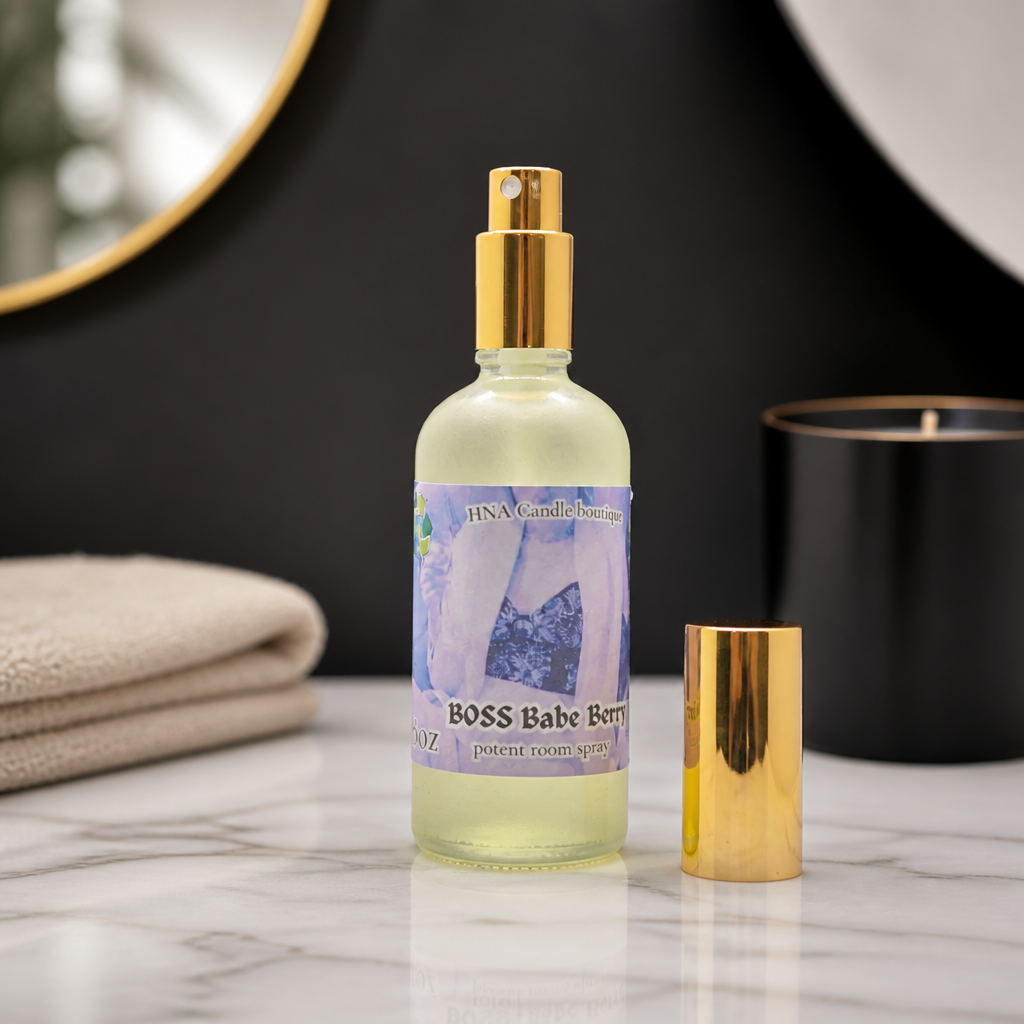 Boss Babe Berry Room Spray | 3.8 oz | Blueberry Cheesecake Home Fragrance | HNA Candle Boutique
