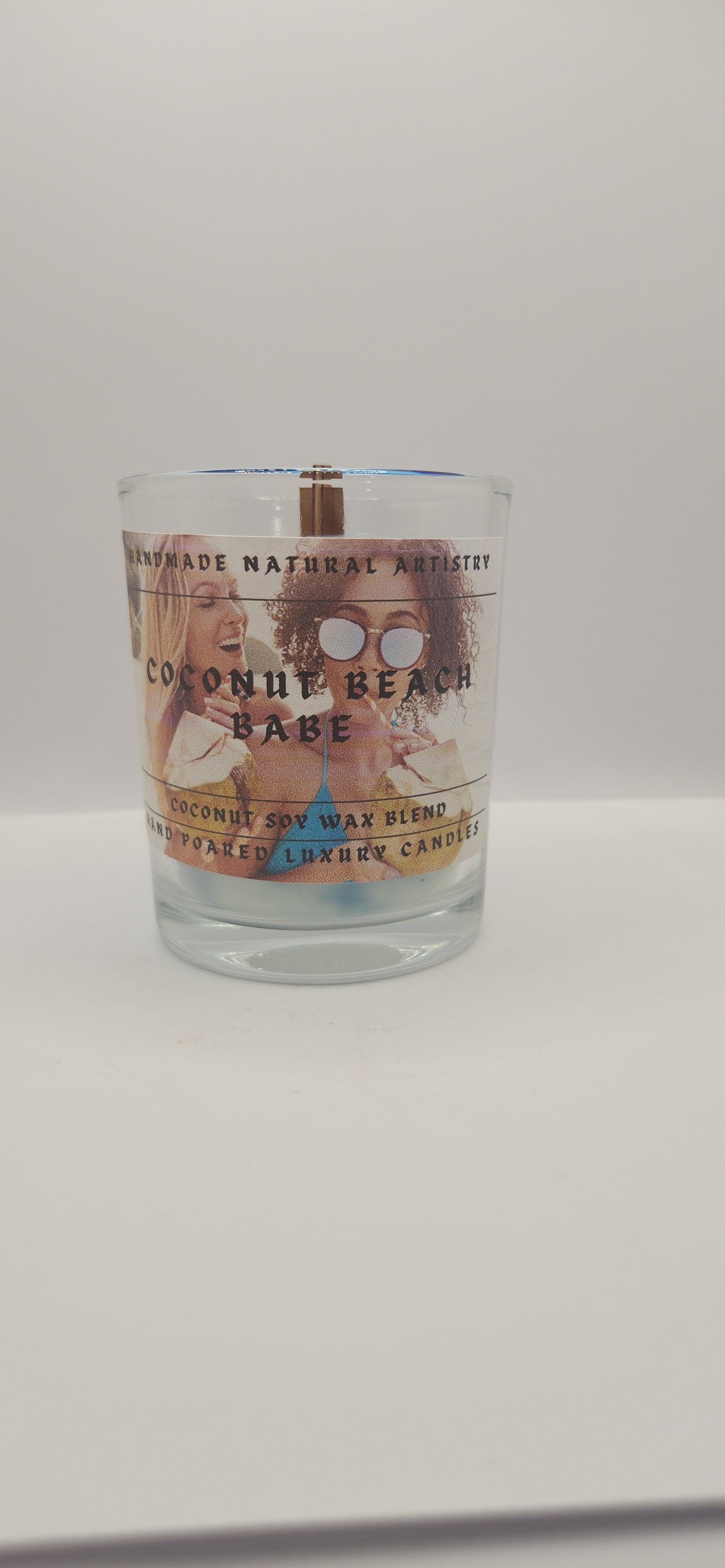 Coconut beach babe 6 oz x crackling wood wick candle