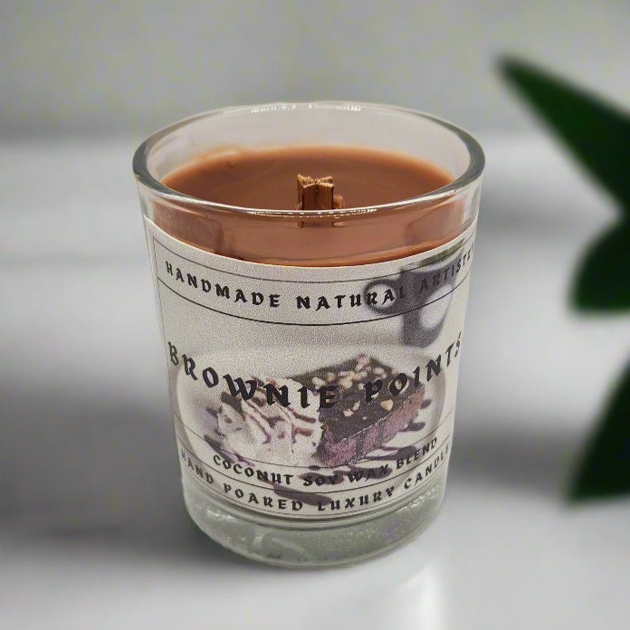 Brownie Points Wood Wick Candle | 6 oz | Bakery Scented | HNA Candle Boutique